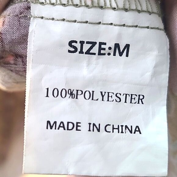 Colorful Longsleeve Patchwork Top, Shirred Elastic Neckline, Size Medium - Picture 8 of 8